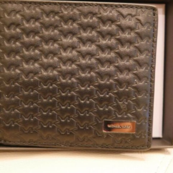 Michael Kors Jet Set Men's Billfold Wallet BLACK - Picture 1 of 5